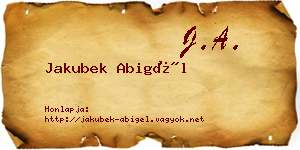 Jakubek Abigél névjegykártya